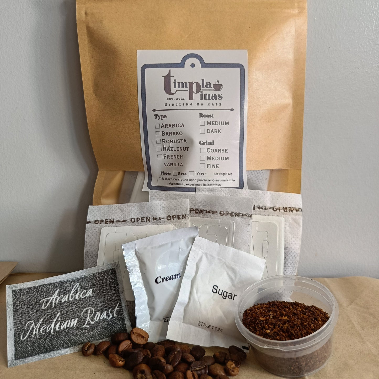 [TP] 12g Arabica Drip Coffee Medium and Dark Roast