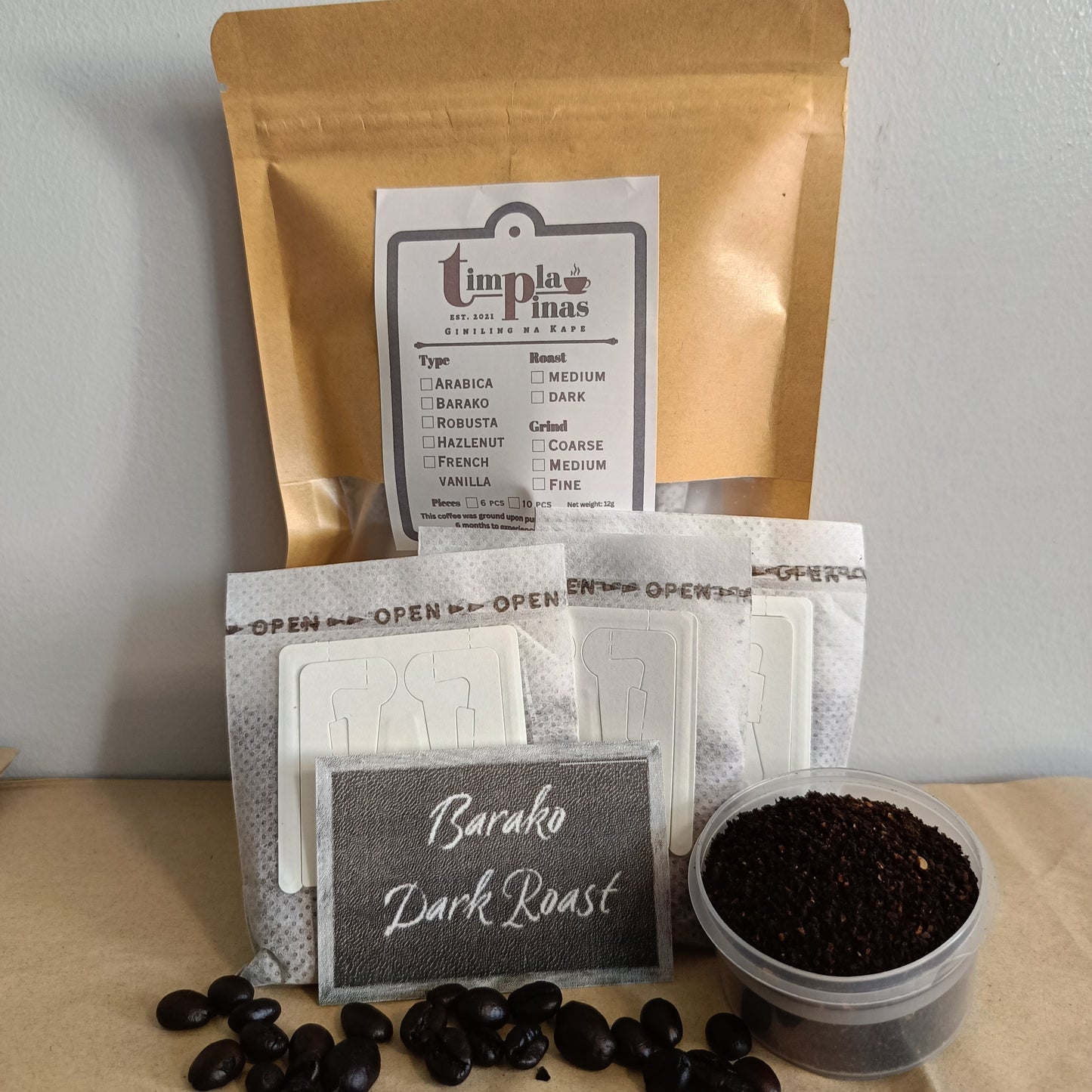 [TP] 12g Barako Drip Coffee Medium and Dark Roast